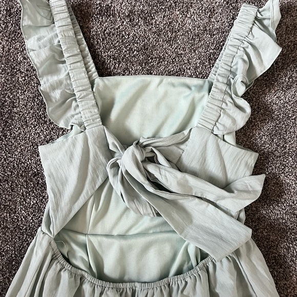 She + Sky sea foam green open back dress - Picture 3 of 7